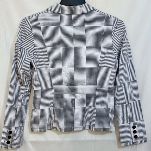 Lily Women's Black and White Patchwork Blazer - Picture 2 of 3